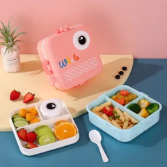 Lancheira Infantil Whale com Divisórias, Molheira e Colher - loja online