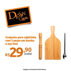 Kit Caipirinha em Bambu - 3 peças