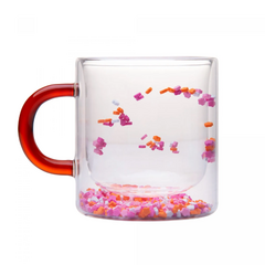 Caneca Flowers com Parede Dupla - 300ml na internet