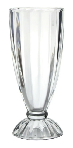 Imagem do Conj. 03 Taças em Cristal para Milk Shake + 03 Colheres Inox
