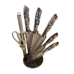 Conjunto de Facas no Cepo Giratório