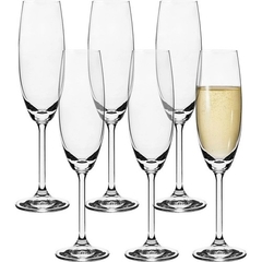 Jogo 6 Taças para Champanhe Colibri/Gastro 220ml - Cristal Bohemia na internet