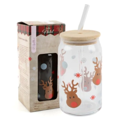 Copo Natalino com Canudo - 500ml + 01 Sacola de Presente na internet