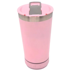 Imagem do Copo Térmico para Cerveja com Caixa de Som Bluetooth e Led - 473ml