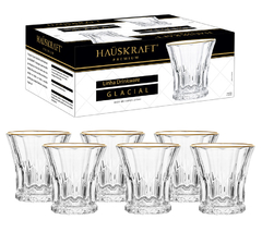 Jogo 06 Copos em Cristal Glacial - 215ml - Design Gallery Santos 