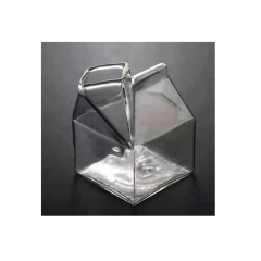 Mini Jarra de Vidro Formato de Caixa - 350ml - comprar online