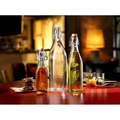 Garrafa de Vidro Hermética Clear - 500ml - Design Gallery Santos 