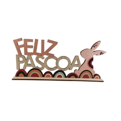 Placa de Mesa Decor Feliz Páscoa