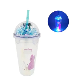 Copo Térmico Led Gatos c/ Tampa e Canudo - 450ml - comprar online