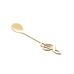 Conjunto 4 Colheres Inox para Chá Music Dourado - comprar online