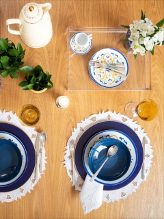 Imagem do Ap. de Jantar Mayolica Blue 42pçs - Wolff