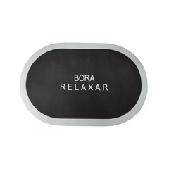 Tapete de Banheiro Absorvente Oval com Frases na internet