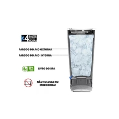 Copo Térmico para Cerveja com Caixa de Som Bluetooth e Led - 473ml na internet
