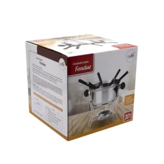 Conjunto para Fondue em Inox - 10 peças - Design Gallery Santos 