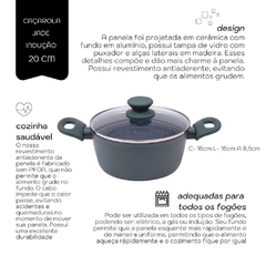 Caçarola Antiaderente Jade Cook Indução- 20cm