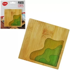 Porta Copo Bambu com Resina