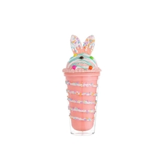 Copo Sorvete Coelho com Tampa e Canudo - 500ml - Design Gallery Santos 