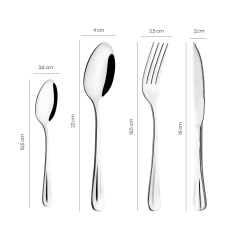 Faqueiro Euro Original Line - 24 peças - Design Gallery Santos 