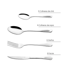 Faqueiro Euro Original Line - 24 peças na internet