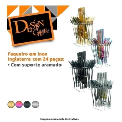 Faqueiro com Suporte - 25 pçs