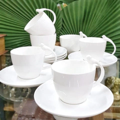 Conjunto 06 Xícaras para Café com Pires Birds Wolff - 85ml - loja online