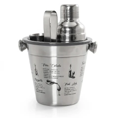 Kit Bar Balde com Coqueteleira Inox - 5 peças - comprar online