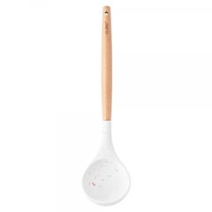 Concha de Silicone Granulado com Cabo em Madeira