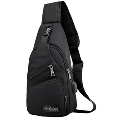 Mochila Transversal com Entrada USB - comprar online