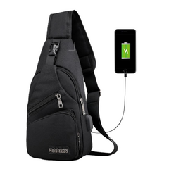 Mochila Transversal com Entrada USB na internet