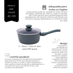 Panela Antiaderente Jade Cook Indução - 20cm﻿