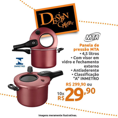 Panela de Pressão Superior Fech. Externo com Visor MTA – 4,5L