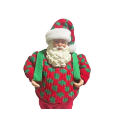 Papai Noel Lux Mochileiro - 28cm - Design Gallery Santos 