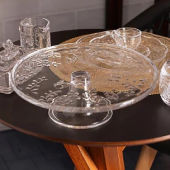 Prato para Bolo com Pé New Butterfly - 30cm na internet