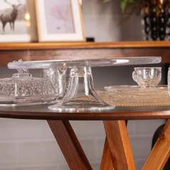 Prato para Bolo com Pé New Butterfly - 30cm - Design Gallery Santos 