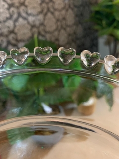 Sousplat / Prato em Cristal Pearl Heart Avulso