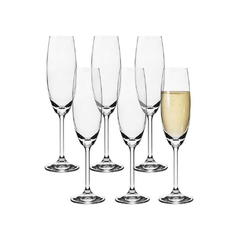 Jogo 6 Taças para Champanhe Milvus 250ml - Cristal Bohemia