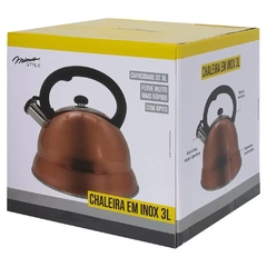 Chaleira com Apito Inox Bronze - 3L