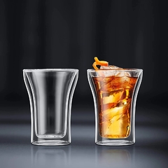 Copo Térmico com Parede Dupla em Vidro - 240ml - Design Gallery Santos 