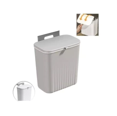 Lixeira Suspensa com Tampa Retrátil Higiênica