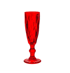 Jogo 6 Taças para Champanhe Diamond Vermelha - 160ml - comprar online
