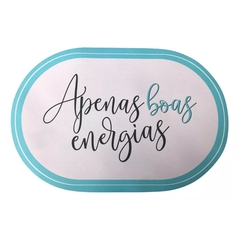 Tapete de Banheiro Absorvente Oval com Frases