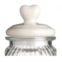 Pote de Vidro com Tampa em Porcelana - 250ml na internet