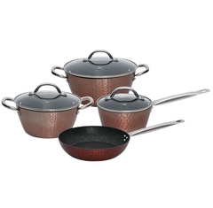 Conjunto de Panelas Bronce Cook Martelado - 4 Peças