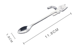 Conjunto 3 Colheres Gatinho Inox na internet