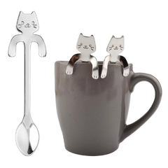 Conjunto 3 Colheres Gatinho Inox