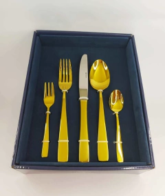 Faqueiro 30 Peças Inox Pisa Dourado - Wolff - loja online
