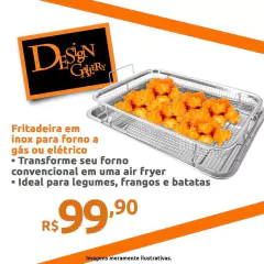 Fritadeira em Inox para forno a Gás ou Elétrico