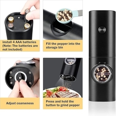 Moedor para Sal/Pimenta Automático com Led - loja online