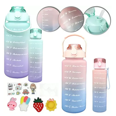 Kit 2 Garrafas Motivacionais com 2L e 750ml