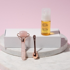 Set OJOS: 1 CRYO TINY TOOL Rosa - Baby Roller JADE - Aceite Facial